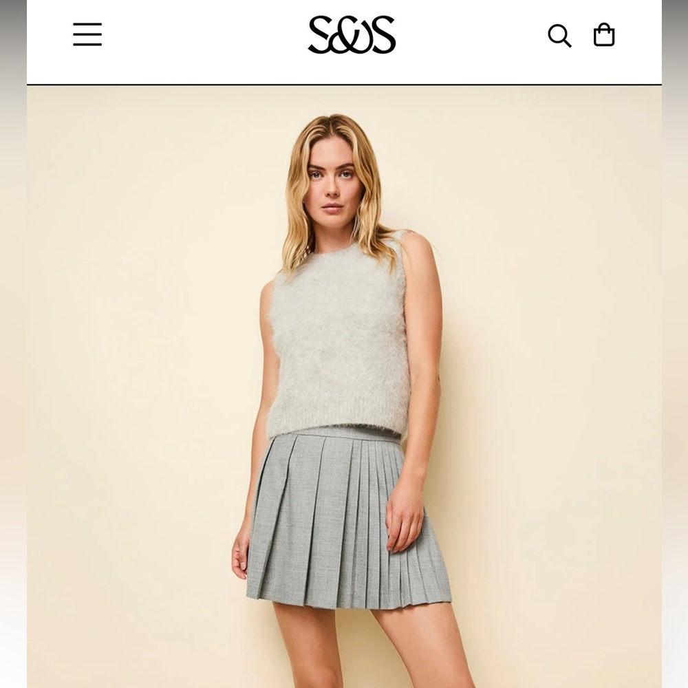 Solid & Striped Bonnie mini skirt stone